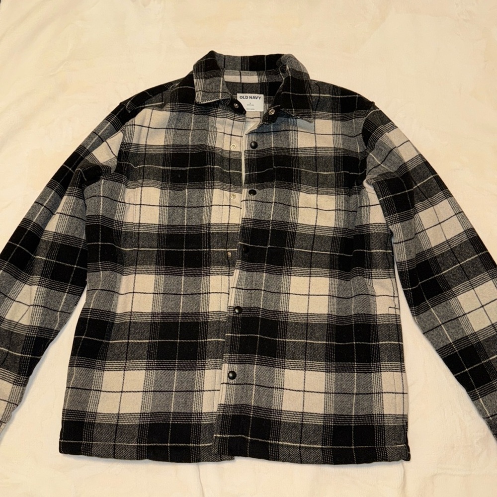 Old Navy Sherpa lined flannel jacket